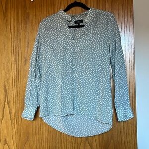 A.P.C. 100% cotton green abstract print blouse size S